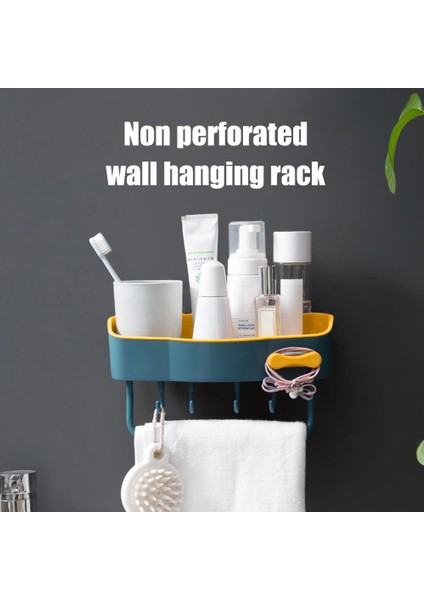 Beyaz Stil Duş Rafı Sondaj Yok Banyo Rafı Banyo Için Iyi Yük Taşıyan Plastik Çok Fonksiyonlu (Yurt Dışından) fırsatları