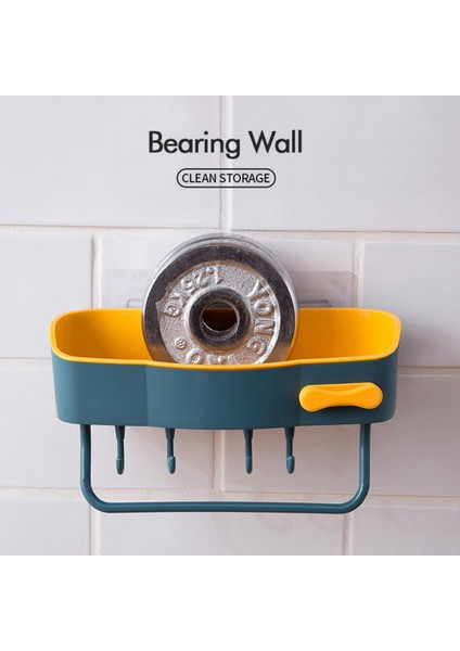 Beyaz Stil Duş Rafı Sondaj Yok Banyo Rafı Banyo Için Iyi Yük Taşıyan Plastik Çok Fonksiyonlu (Yurt Dışından) indirimleri