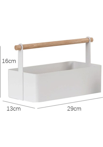 Beyaz Stil Makyaj Kreş Masası Için Depolama Tutucu Ev Banyo Mutfak, Caddy Ev Depolama Kolu Organizatör, Çelik + Ahşap (Yurt Dışından)