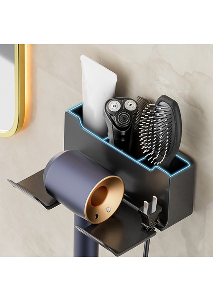 Beyaz Tarzı Depolama Tutucu Saç Kurutma Makinesi Tutucu Duvara Monte Raf Banyo Raf Depolama Rafları Aksesuarları Raflar Saç Fırçası Depolama Braketi (Yurt Dışından) modelleri