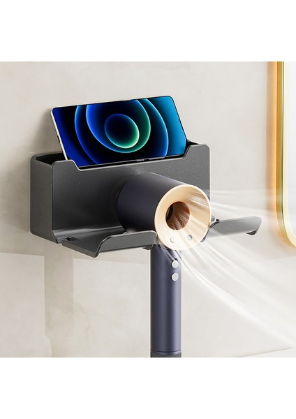 Beyaz Tarzı Depolama Tutucu Saç Kurutma Makinesi Tutucu Duvara Monte Raf Banyo Raf Depolama Rafları Aksesuarları Raflar Saç Fırçası Depolama Braketi (Yurt Dışından) fırsatları