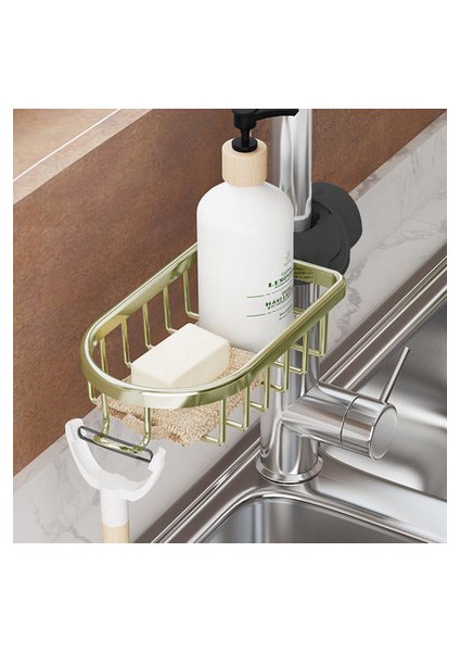 Altın Tarzı Banyo Musluk Depolama Rafı Duş Raf Banyo Organizasyonu Duş Sepeti Sabunluk Duş Aksesuarları Banyo Rafları (Yurt Dışından)