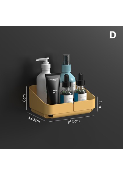 D Tarzı Banyo Depolama Raf Raf Makyaj Kutusu Organizatör Cosmetampoo Raf Duş Rafı Duvar Baharat Hiçbir Sondaj Tuvalet Standı (Yurt Dışından)