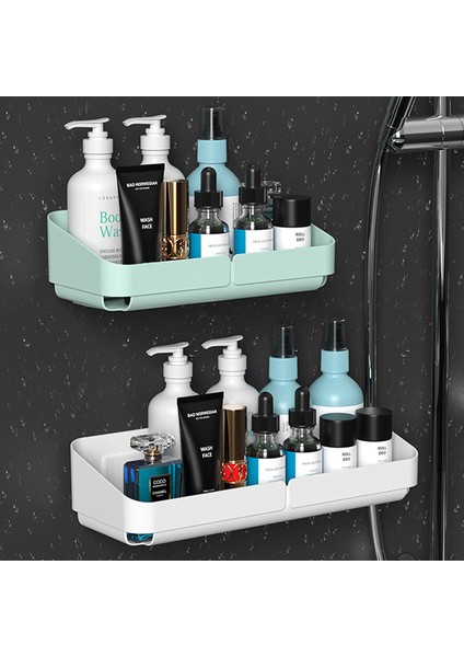 D Tarzı Banyo Depolama Raf Raf Makyaj Kutusu Organizatör Cosmetampoo Raf Duş Rafı Duvar Baharat Hiçbir Sondaj Tuvalet Standı (Yurt Dışından) modelleri