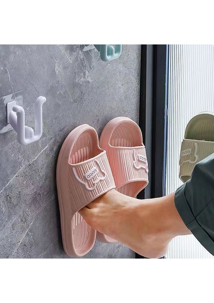 Beyaz-3pcs Tarzı Banyo Terlik Raf Duvara Monte Kapalı Ev Deliksiz Tuvalet Drenaj Raf Depolama Ayakkabı Raf Tuvalet Askı Kancası (Yurt Dışından) fırsatları