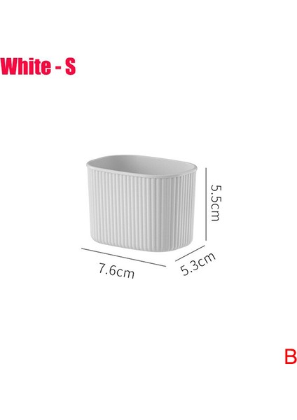 B Tarzı Banyo Aynası Dolabı Saklama Kutusu Makyaj Ruj Kozmetik Cilt Bakımı Depolama Sepeti Plastik Tuvalet Masası Kozmetik Organizatör (Yurt Dışından)