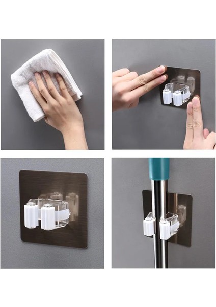 Beyaz Stil Duvara Monte Paspas Organizatör Tutucu Kanca Fırça Süpürge Askı Ev Depolama Rafı Banyo Emme Asılı Boru Kancaları (Yurt Dışından) indirimleri
