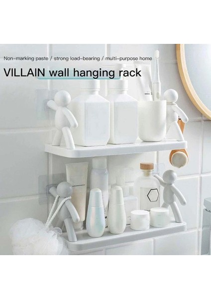 Gri Tarzı Dropshipme Banyo Rafı Hiçbir Matkap Duş Depolama Duvar Kozmetik Şampuan Sabun Organizatör Çok Amaçlı Wc Banyo Aksesuarları (Yurt Dışından) modelleri