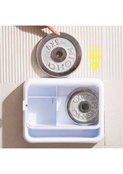 Beyaz Stil Kozmetik Saklama Kutusu Duvara Monte Delik Ücretsiz Toz Geçirmez Ev Büyük Kapasiteli Tuvalet Duvara Monte Banyo Rafı (Yurt Dışından) fırsatları