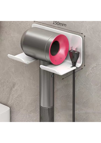 E Tarzı Depolama Tutucu Saç Kurutma Makinesi Tutucu Duvara Monte Raf Banyo Raf Depolama Rafları Aksesuarları Raflar Saç Fırçası Depolama Braketi (Yurt Dışından)