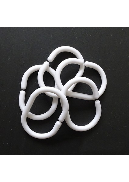 Beyaz Stil Et Duş Perdesi C Şeklinde Beyaz Kanca Banyo Perdesi Dıy Kanca Döngü Klip Kayma Uygun Yedek Kanca Aksesuarları (Yurt Dışından) fiyatları