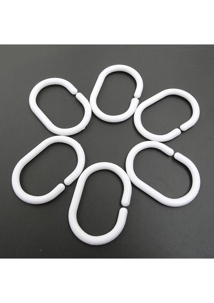 Beyaz Stil Et Duş Perdesi C Şeklinde Beyaz Kanca Banyo Perdesi Dıy Kanca Döngü Klip Kayma Uygun Yedek Kanca Aksesuarları (Yurt Dışından) indirimleri