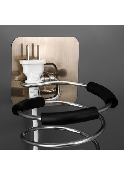 Bir Stil Yeni Spiral Duvara Monte Saç Kurutma Makinesi Depolama Organizatör Raf Tutucu Askı Banyoda Kullanarak Salon Stilist Aracı Kurutucu Organize (Yurt Dışından) fırsatları