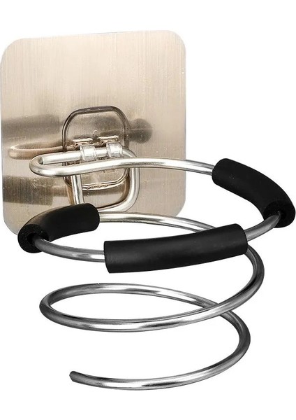 Bir Stil Yeni Spiral Duvara Monte Saç Kurutma Makinesi Depolama Organizatör Raf Tutucu Askı Banyoda Kullanarak Salon Stilist Aracı Kurutucu Organize (Yurt Dışından) indirimleri