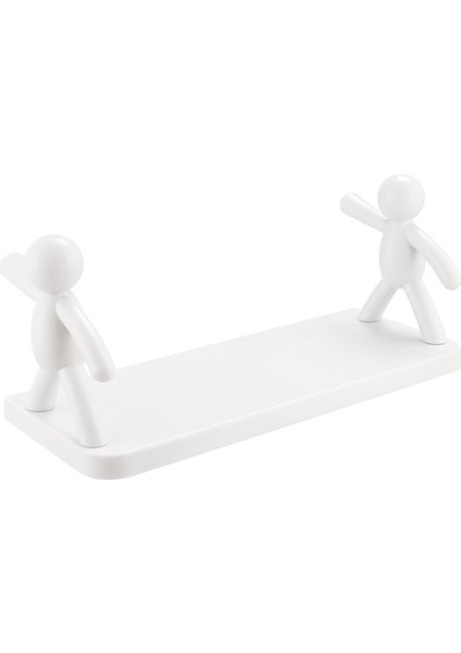 Beyaz Stil Banyo Rafı Duş Depolama Rafı Sabun Şampuan Organizatör Sevimli Beyaz Bebek Rafları Hiçbir Sondaj Kozmetik Tutucu Ev Dekor (Yurt Dışından)