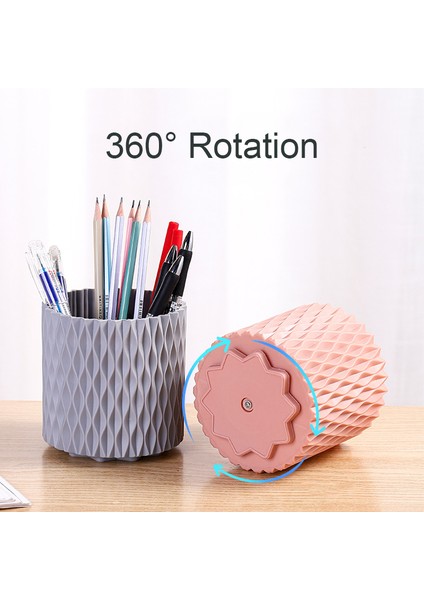 Beyaz Stil Döndür Makyaj Fırçası Saklama Kutusu Masa Üstü Organiser Tuvalet Masası Banyo Depolama Kaş Kalemi Ruj Organizatör Tutucu (Yurt Dışından) fırsatları