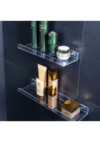 Altın Tarzı Yumruk Renkli Akrilik Raf Duvar Asılı Tahta Ücretsiz Yumruk Banyo Tuvalet Mutfak Depolama Rafı Pleksiglas 3mm Kalınlaşmış Güçlü Etiket (Yurt Dışından) indirimleri