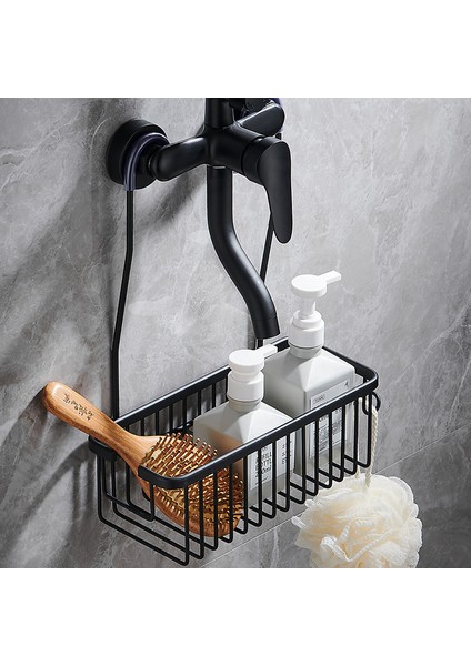 Gri Tarzı Alüminyum Banyo Rafı Sondaj Olmadan, Duş Rafı Rafları Şampuan Tutucu, Sepet Depolama Organizatör Banyo Aksesuarları (Yurt Dışından) fiyatları