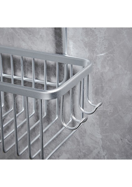 Gri Tarzı Alüminyum Banyo Rafı Sondaj Olmadan, Duş Rafı Rafları Şampuan Tutucu, Sepet Depolama Organizatör Banyo Aksesuarları (Yurt Dışından) indirimleri