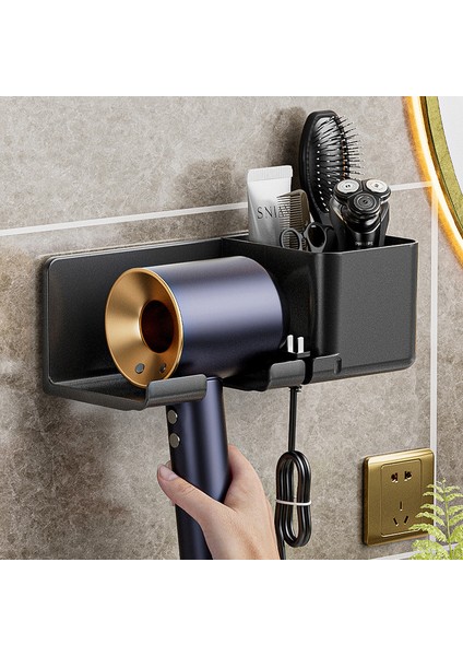 Beyaz Stil 16,5X12,5X7CM Duvara Monte Saç Kurutma Makinesi Tutucu Fön Makinesi Tutucu Süpersonik Saç Kurutma Makinesi Standı Organizatör Banyo Depolama Rafı (Yurt Dışından) fiyatları