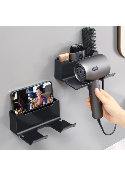 Beyaz Stil 16,5X12,5X7CM Duvara Monte Saç Kurutma Makinesi Tutucu Fön Makinesi Tutucu Süpersonik Saç Kurutma Makinesi Standı Organizatör Banyo Depolama Rafı (Yurt Dışından) modelleri