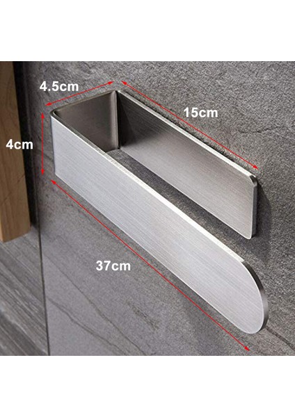 D Tarzı 304 Paslanmaz Çelik El Alet Çubuğu Duvara Sopa Sus Mattewel Tutucu El Havlusu Halkası Kendinden Yapışkanlı Banyo Mutfak Çekme (Yurt Dışından)