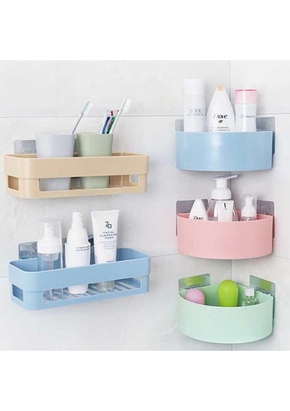 18X15X8CM Tarzı Banyo Köşe Duş Rafı Tuvalet Yapışkanlı Şampuan Jeli Depolama Sepeti Duvar Asılı Banyo Rafı Başucu Çeşitli Eşyalar Saklama Kutusu (Yurt Dışından) indirimleri