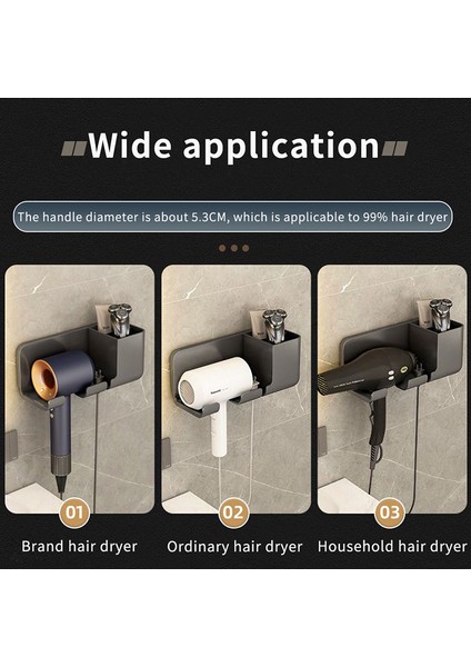 Beyaz Stil 22X9.5X8.8CM Saç Kurutma Makinesi Tutucu Banyo Depolama Tutucu Duvara Monte Raf Punch-Ücretsiz Tuvalet Raf Banyo Aksesuarları Saç Fırçası Depolama Braketi (Yurt Dışından) indirimleri