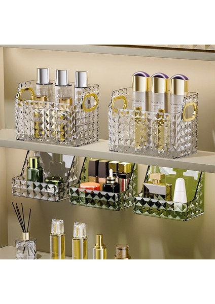 0204-2 Tarzı Lüks Makyaj Organizatör Kutusu Temizle Kozmetik Saklama Kutusu Masaüstü Dresser Organizatör Banyo Duvar Rafları Organizadoe De Maquillaje (Yurt Dışından) fiyatları