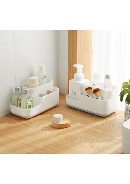 Gri Tarzı Plastik Makyaj Organizatör Banyo Saklama Kutusu Kozmetik Organizatör Ofis Masaüstü Makyaj Takı Saklama Kutusu Çeşitli Eşyalar Konteyner (Yurt Dışından) fiyatları