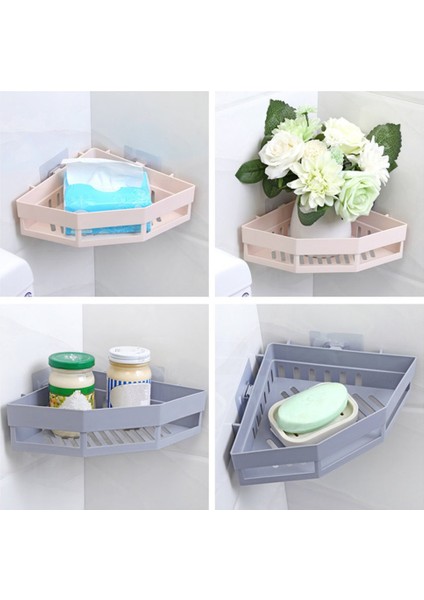C Tarzı Traceless Plastik Banyo Mutfak Depolama Raf Organizatör Yaratıcı Banyo Içi Boş Köşe Raf Şampuan Tutucu Ev Aksesuarları (Yurt Dışından) fiyatları