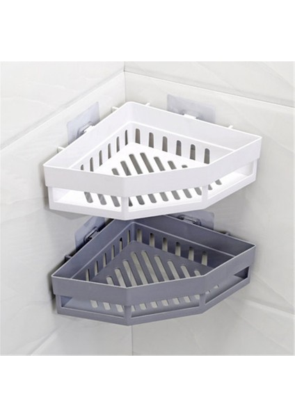 C Tarzı Traceless Plastik Banyo Mutfak Depolama Raf Organizatör Yaratıcı Banyo Içi Boş Köşe Raf Şampuan Tutucu Ev Aksesuarları (Yurt Dışından) indirimleri