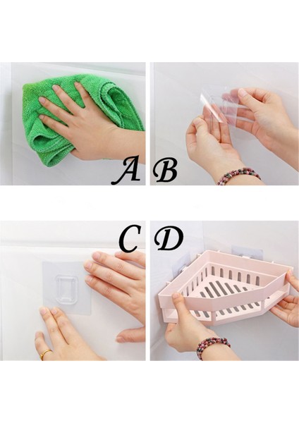 Bir Stil Traceless Plastik Banyo Mutfak Depolama Raf Organizatör Yaratıcı Banyo Içi Boş Köşe Raf Şampuan Tutucu Ev Aksesuarları (Yurt Dışından) modelleri