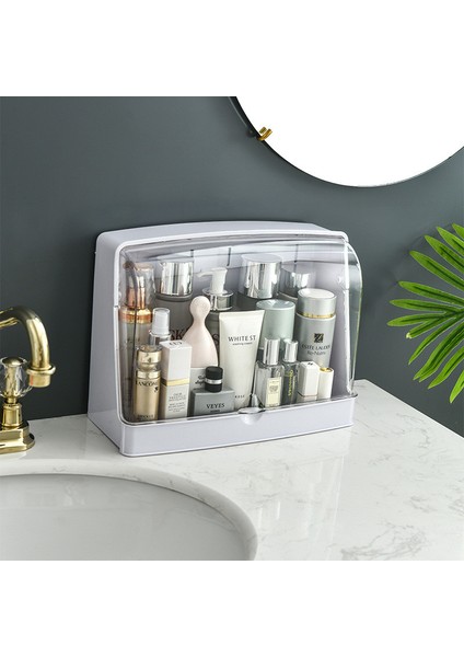 Beyaz Stil Duvara Monte Depolama Rafı Delme Yok Su Geçirmez ve Toz Geçirmez Banyo Mutfak Büyük Kapasiteli Depolama Rafı Saklama Kutusu Plastik (Yurt Dışından) modelleri