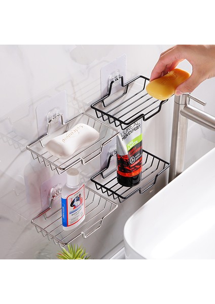 Bir Stil Duvara Monte Sabunluk Kutusu Banyo Duş Sabunu Tutucu Sünger Depolama Plaka Tepsisi Banyo Malzemeleri Banyo Gadge (Yurt Dışından) indirimleri