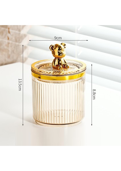 B2 Tarzı 13.5x8.8x8.5cm Lüks Ayı Pamuk Ped Organizatör Banyo Saklama Kutusu Pamuklu Çubukla Kürdan Kozmetik Takı Makyaj Çıkarıcı Ped Konteyner (Yurt Dışından) modelleri
