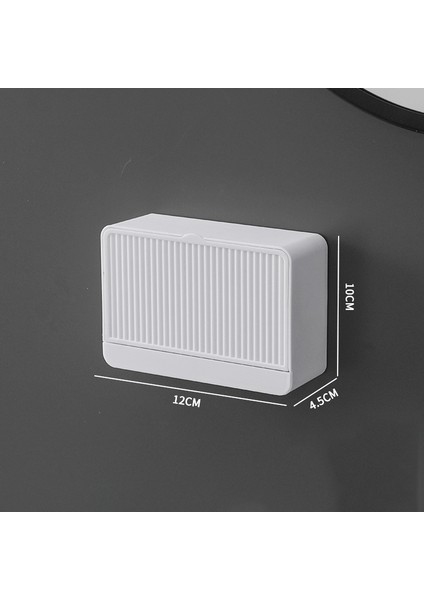 Beyaz Stil Hiçbir Delme Duvar Asılı Çift Kafes Kapaklı Sabun Kutusu Tuvalet Kapağı Sabunluk Banyo Mutfak Sabun Kutusu Bulaşık Depolama (Yurt Dışından) modelleri