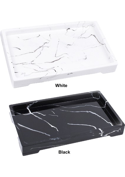 Beyaz Stil Reçine Tezgah Takı Ekran Otel Depolama Tutucu Kare Kozmetik Ev Dekor Mermer Doku Banyo Tepsisi Pratik Kaymaz (Yurt Dışından) modelleri