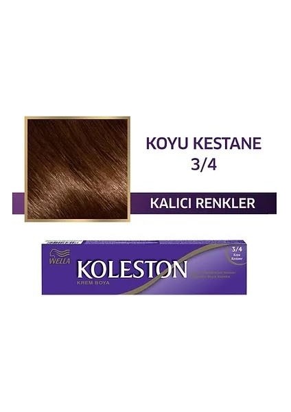 Koleston Tüp Boya 50 ml No: 3.4 - Koyu Kestane X2 fiyatları