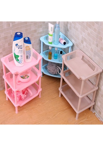 3katman-Kahverengi Tarzı Banyo Rafı Organizatör Köşe Raf Caddy Banyo Plastik Köşe Raf Duş Depolama Şampuan Tutucu Mutfak Depolama Rafı (Yurt Dışından)