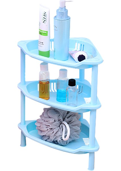 3katman-Kahverengi Tarzı Banyo Rafı Organizatör Köşe Raf Caddy Banyo Plastik Köşe Raf Duş Depolama Şampuan Tutucu Mutfak Depolama Rafı (Yurt Dışından)