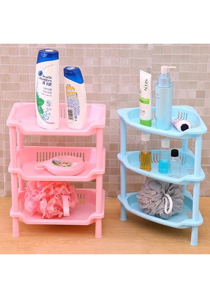 3katman-Kahverengi Tarzı Banyo Rafı Organizatör Köşe Raf Caddy Banyo Plastik Köşe Raf Duş Depolama Şampuan Tutucu Mutfak Depolama Rafı (Yurt Dışından)