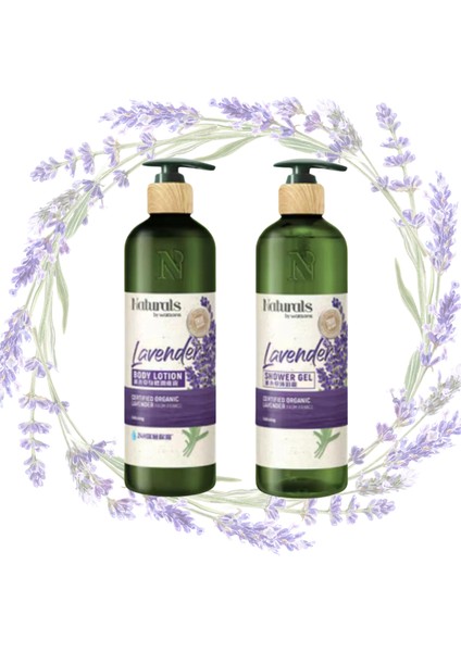 Duş Jeli Lavanta 490 ml - Vücut Losyonu 490 ml 2li Set