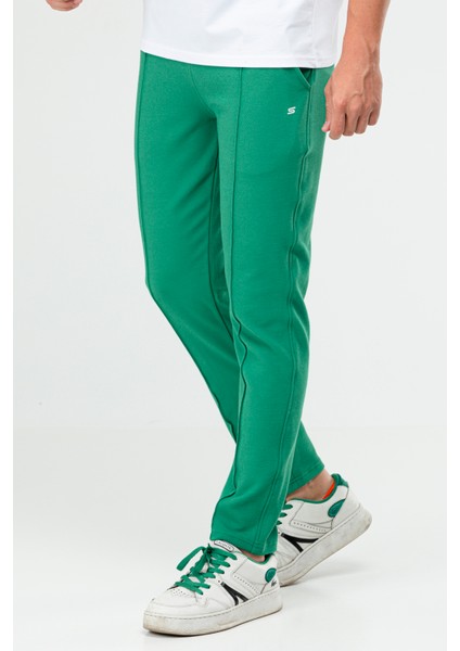 Beyaz - Benetton Yeşili Oversize Bisiklet Yaka Basic Erkek Takım XB0093 indirimleri