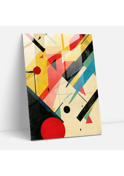 Süprematizm Ev & Duvar Dekorasyonu Modern Sanat Cam Sanatı 30 x 45 cm