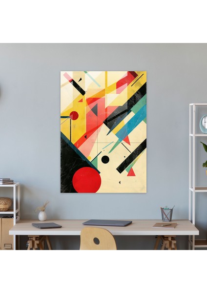 Süprematizm Ev & Duvar Dekorasyonu Modern Sanat Cam Sanatı 30 x 45 cm modelleri