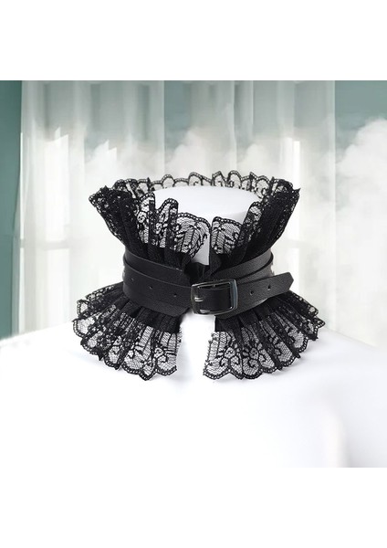 XQ-152 Koyu Goth Tarzı Abartılı Prenses Yaka Gotik Aksesuarlar Siyah Deri Dantel Gerdanlık Vintage Lolita Kolye Estetik Zincir (Yurt Dışından) fiyatları