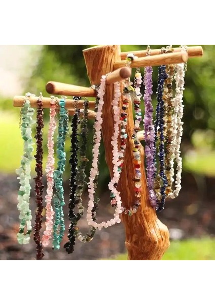 Akuamarin Bohem Kristal Kolye Şifa Doğal Taş Gerdanlık Kolye Kadınlar Için Düzensiz Boncuk Ametist Pembe Kuvars Lapis H123 (Yurt Dışından) fiyatları