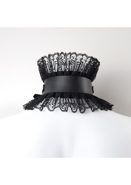 XQ-141 Koyu Goth Tarzı Abartılı Prenses Yaka Gotik Aksesuarlar Siyah Deri Dantel Gerdanlık Vintage Lolita Kolye Estetik Zincir (Yurt Dışından) fırsatları