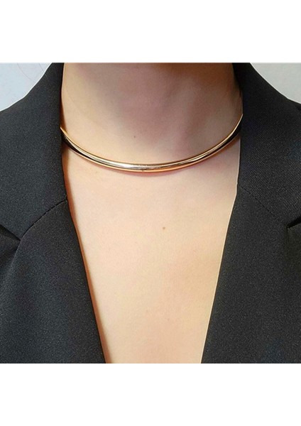 Altın 2022 Yeni Bakır Boru Metal Yaka Bayan Kolye Kleopatra Takı Gerdanlık Yaka Moda Etty (Yurt Dışından) fırsatları